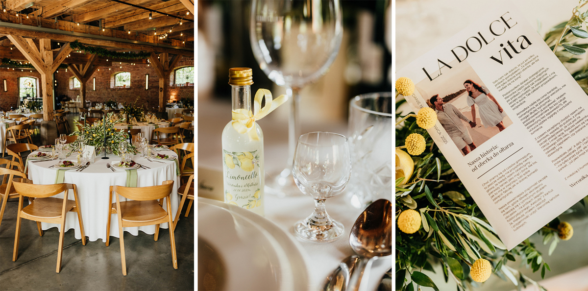 wesele włoski klimat Oklaski Stanisławie dekoracje