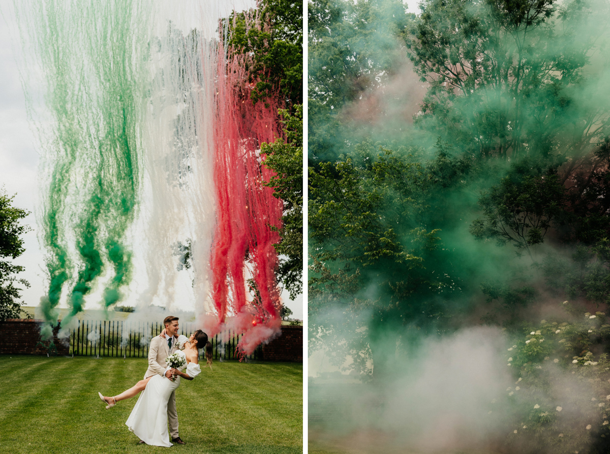 wesele włoski klimat Oklaski Stanisławie race dymne